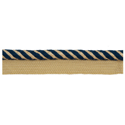 Kravet Design T30608.5.0 Raffia Cord Trim Fabric in Beige , Blue , Nautical