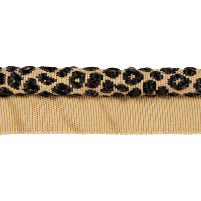 Kravet Design T30613.846.0 Cheetah Cord Trim Fabric in Beige , Black , Mica