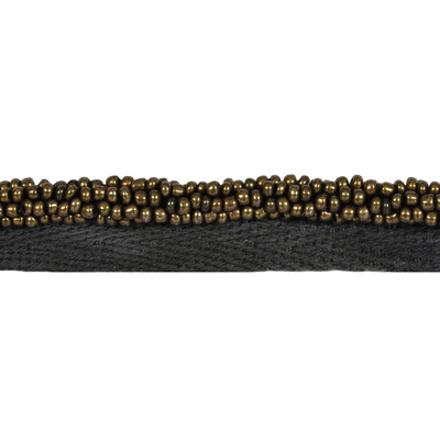 Kravet Design T30638.81.0 Liquid Metal Trim Fabric in Black , Brown , Mica