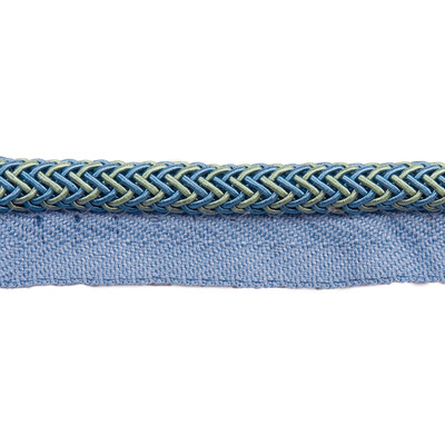 Kravet Design T30646.335.0 Electric Edge Trim Fabric in Blue , Light Blue , Capri