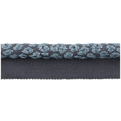 Kravet Design T30673.55.0 Spotty Cat Cord Trim Fabric in Capri/Light Blue/Blue
