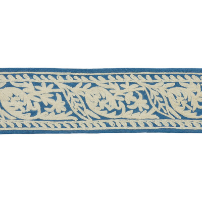 Kravet Design T30684.515.0 Neeta Trim Fabric in Blue , Ivory , Indigo