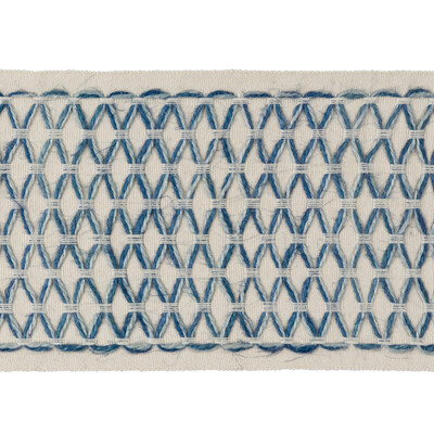 Kravet Couture T30719.515.0 Chapelle Trim Fabric in Lake/Neutral/Dark Blue/Light Blue