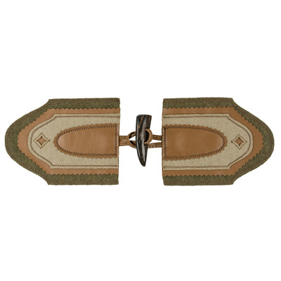 Kravet Couture T30725.630.0 Tyrolean Toggle Trim Fabric in Camel , Olive Green , Loden