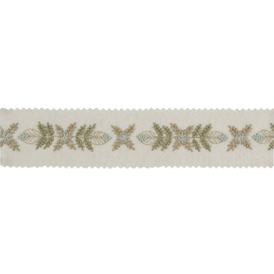 Kravet Couture T30731.30.0 Edelweiss Trim Fabric in Ivory , Sage , Green Meadow