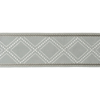 Kravet Design T30744.115.0 Diamond Trellis Trim Fabric in Light Grey , Ivory , Vapor