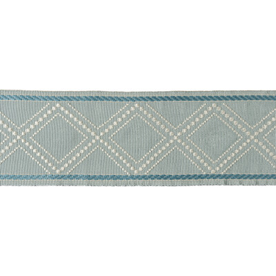 Kravet Design T30744.135.0 Diamond Trellis Trim Fabric in Teal , Ivory , Spa