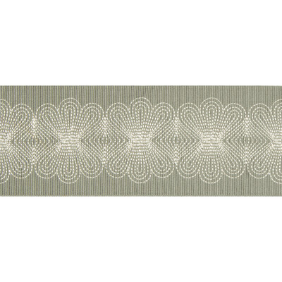 Kravet Design T30763.11.0 Flower Stitch Trim Fabric in Grey , Ivory , Pigeon