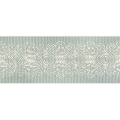 Kravet Design T30763.136.0 Flower Stitch Trim Fabric in Mineral , Ivory , Mineral