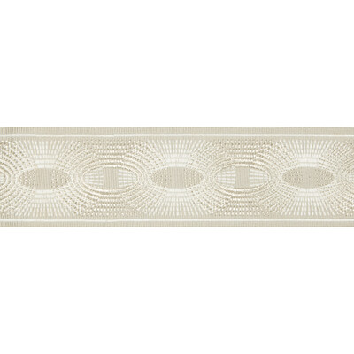 Kravet Design T30766.11.0 Deco Rays Trim Fabric in Light Grey , White , Soft Grey