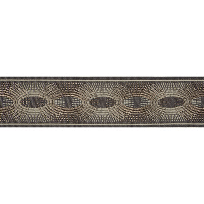 Kravet Design T30766.1106.0 Deco Rays Trim Fabric in Charcoal , Grey , Smoke