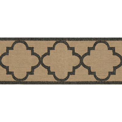 Kravet Design T30793.8106.0 Garden Ogee Trim Fabric in Brown , Charcoal , Iron