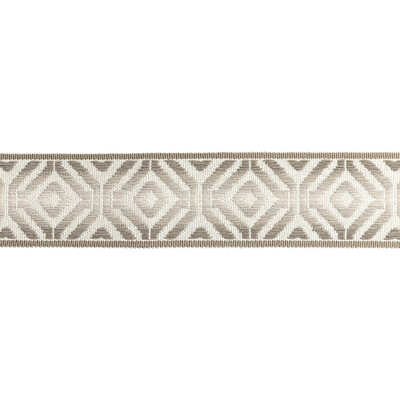 Kravet Couture T30823.16.0 Sanur Tape Trim Fabric in Stone/White/Beige/Grey