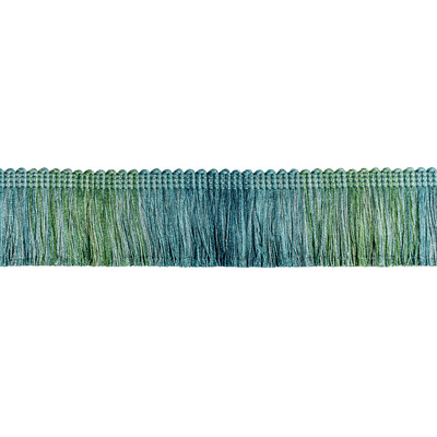 Kravet Couture T30824.13.0 Daintree Fringe Trim Fabric in Peacock/Turquoise/Indigo/Green