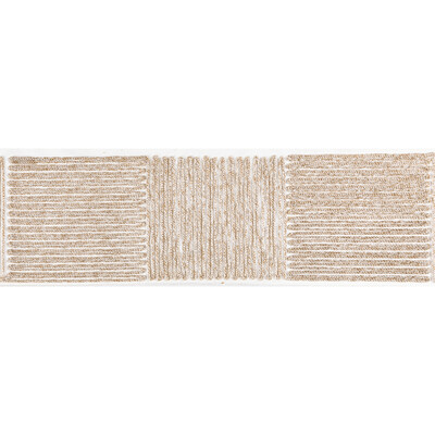 Kravet Couture T30831.166.0 Latitude Tape Trim Fabric in Copper/Beige/White