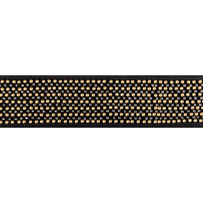 Kravet Couture T30832.84.0 Galaxy Bead Tape Trim in Noir/Black/Gold
