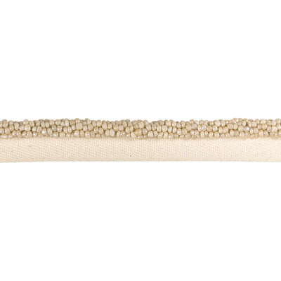 Kravet Couture T30837.16.0 Luxe Bead Cord Trim in Shell/Beige