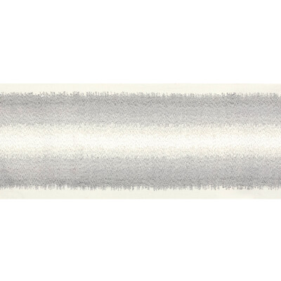 Kravet Couture T30838.11.0 Ombre Wide Tape Trim Fabric in Silver/Grey