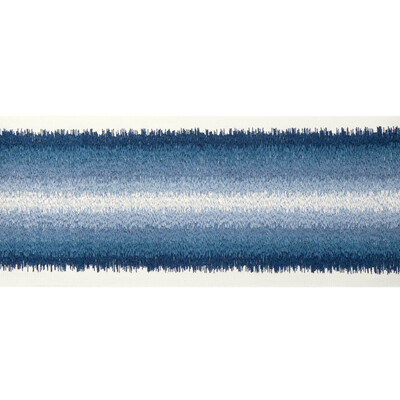 Kravet Couture T30838.550.0 Ombre Wide Tape Trim Fabric in Indigo/Blue/Dark Blue