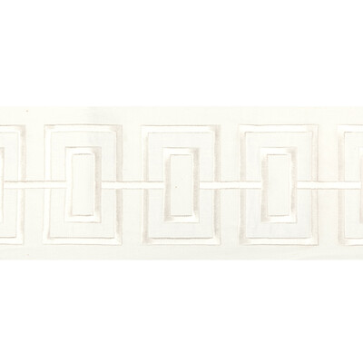 Kravet Couture T30842.1.0 Applique Wide Tape Trim Fabric in Ivory/White