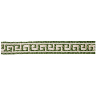 Lee Jofa TL10116.3.0 Mini Greek Key Trim Fabric in Balsam/Green/White