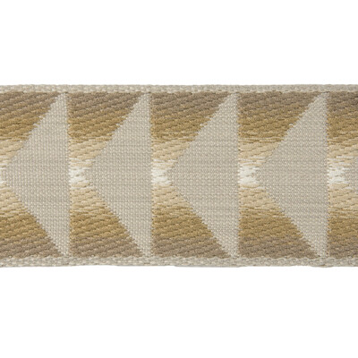 Groundworks TL10127.16.0 Bandeau Trim Fabric in Oatmeal/Beige/Beige/White