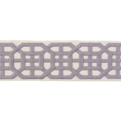 Lee Jofa TL10136.10.0 Avignon Tape Trim Fabric in Lavender/White