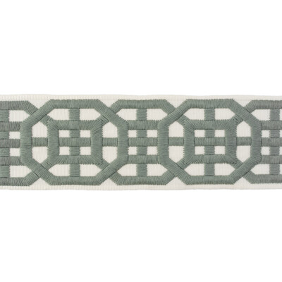 Lee Jofa TL10136.13.0 Avignon Tape Trim Fabric in Dusk/White/Light Green