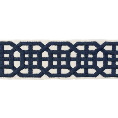 Lee Jofa TL10136.50.0 Avignon Tape Trim Fabric in Navy/White/Blue