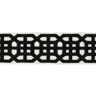 Lee Jofa TL10136.8.0 Avignon Tape Trim Fabric in Black/White