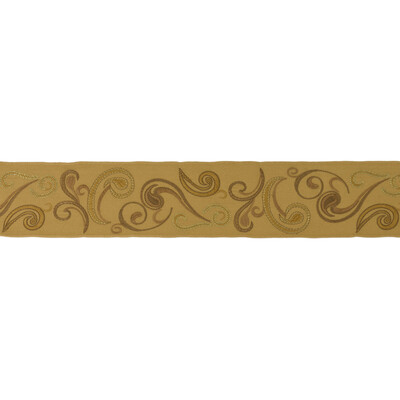 Groundworks TL10141.40.0 Noble Border Trim Fabric in Gold