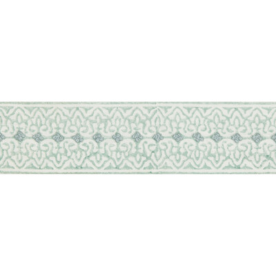Lee Jofa TL10154.15.0 Paige Tape Trim Fabric in Sky/Turquoise/Spa