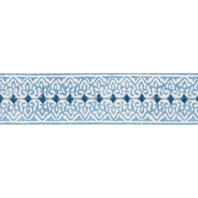 Lee Jofa TL10154.5.0 Paige Tape Trim Fabric in Capri/Blue/Light Blue