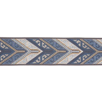Lee Jofa TL10165.516.0 Zuqualla Tape Trim Fabric in Blue/beige/Blue
