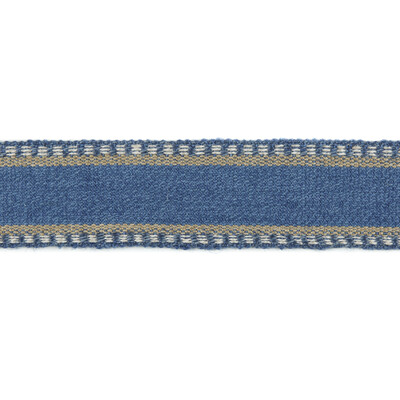 Lee Jofa TL10169.515.0 Danakil Tape Trim Fabric in Blue/slate/Blue