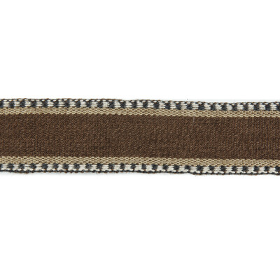 Lee Jofa TL10169.688.0 Danakil Tape Trim Fabric in Cocoa/ebony/Brown