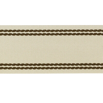 Lee Jofa TL10189.166.0 Braid W/tramlines Trim Fabric in Flax & Bronz/Beige/Chocolate/Brown
