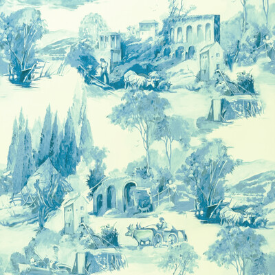 Clarke And Clarke W0080/03.CAC.0 Anastacia Wallcovering Fabric in Delft