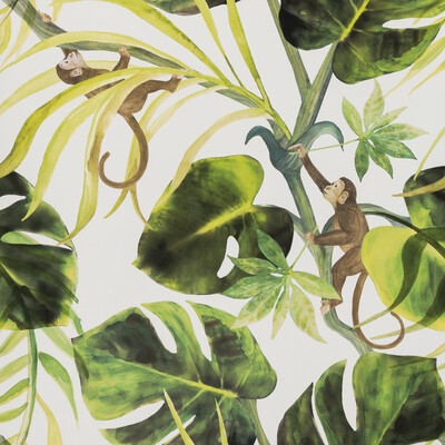 Clarke And Clarke W0083/04.CAC.0 Monkey business Wallcovering Fabric in Natural