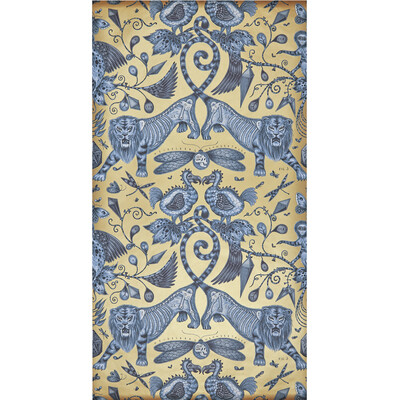 Clarke And Clarke W0100/01.CAC.0 Extinct Wallcovering Fabric in Blue