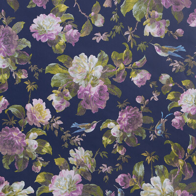 Clarke And Clarke W0112/03.CAC.0 Renaissance wp Wallcovering Fabric in Midnight