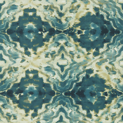 Clarke And Clarke W0147/04.cac.0 Aqueous Wallcovering in Teal Wp/Teal/Gold