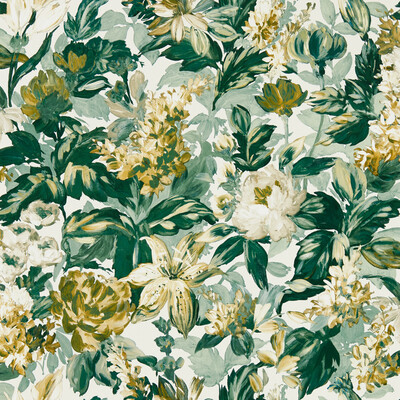 Clarke And Clarke W0158/02.CAC.0 Lilum Wallcovering in Glade Wp/Green/Yellow
