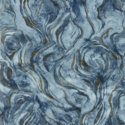 Clarke And Clarke W0168/03.CAC.0 Lavico Wallcovering in Midnight Wp/Dark Blue