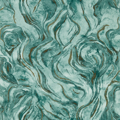 Clarke And Clarke W0168/04.CAC.0 Lavico Wallcovering in Teal Wp/Teal