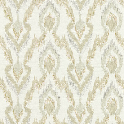 Clarke And Clarke W0170/01.CAC.0 Velluto Wallcovering in Linen Wp/Neutral/Gold/Silver