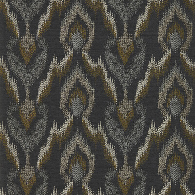 Clarke And Clarke W0170/02.CAC.0 Velluto Wallcovering in Noir Wp/Black/Gold/Silver
