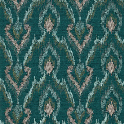 Clarke And Clarke W0170/03.CAC.0 Velluto Wallcovering in Teal Wp/Teal/Pink/Silver