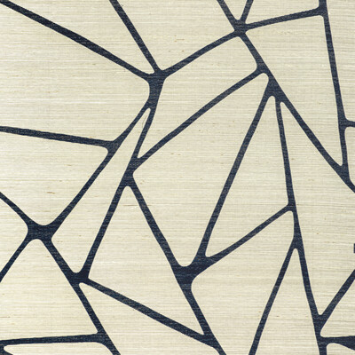 Kravet Couture W3400.516.0 To The Point Wallcovering in Light Grey/Indigo