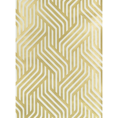 Kravet Couture W3477.4.0 Proxmire Wallcovering in Gilt/Gold/White/Metallic